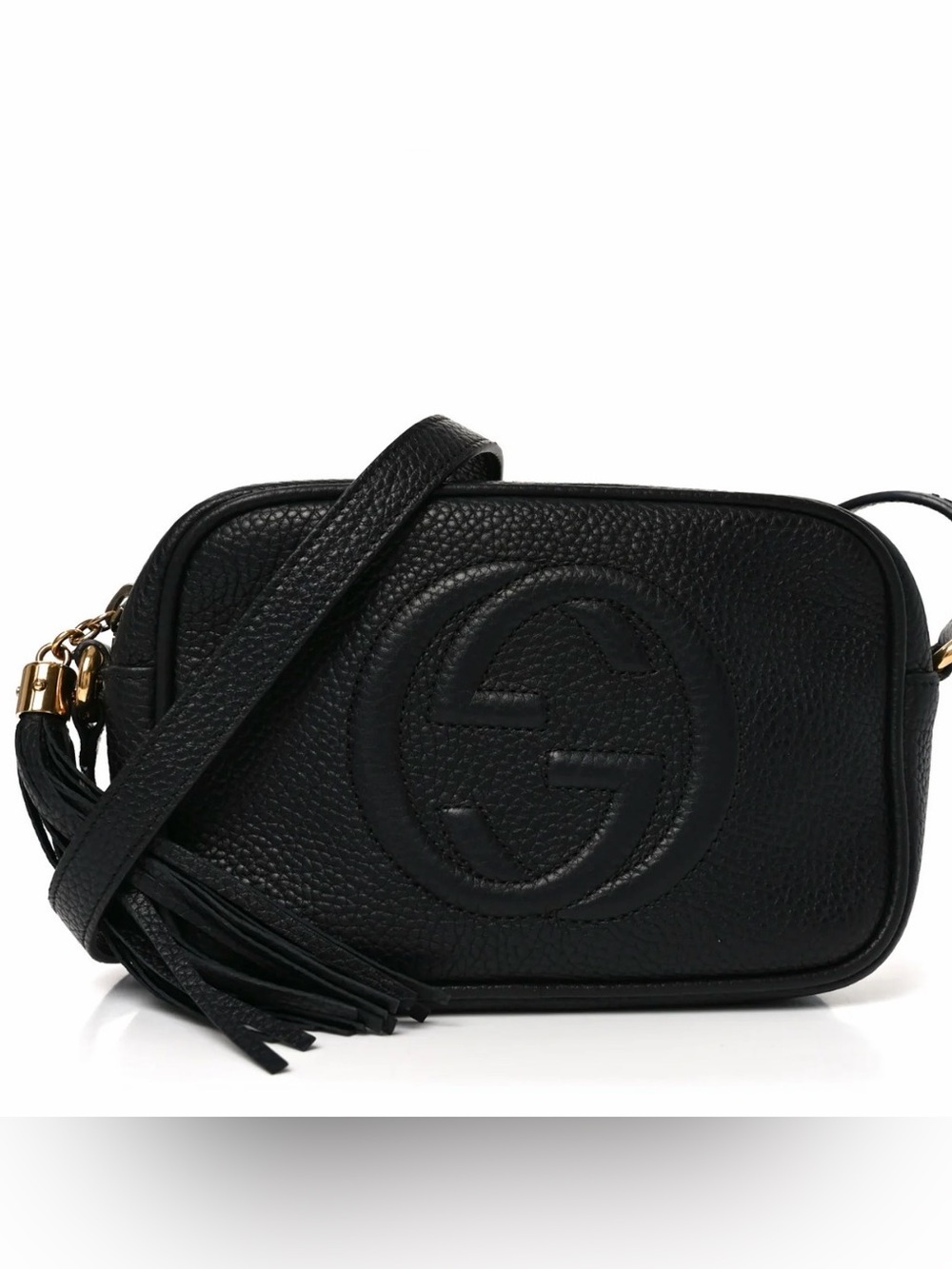 Authentic Gucci Small Soho Disco Bag Black Camera Bag Crossbody Shoulder bag